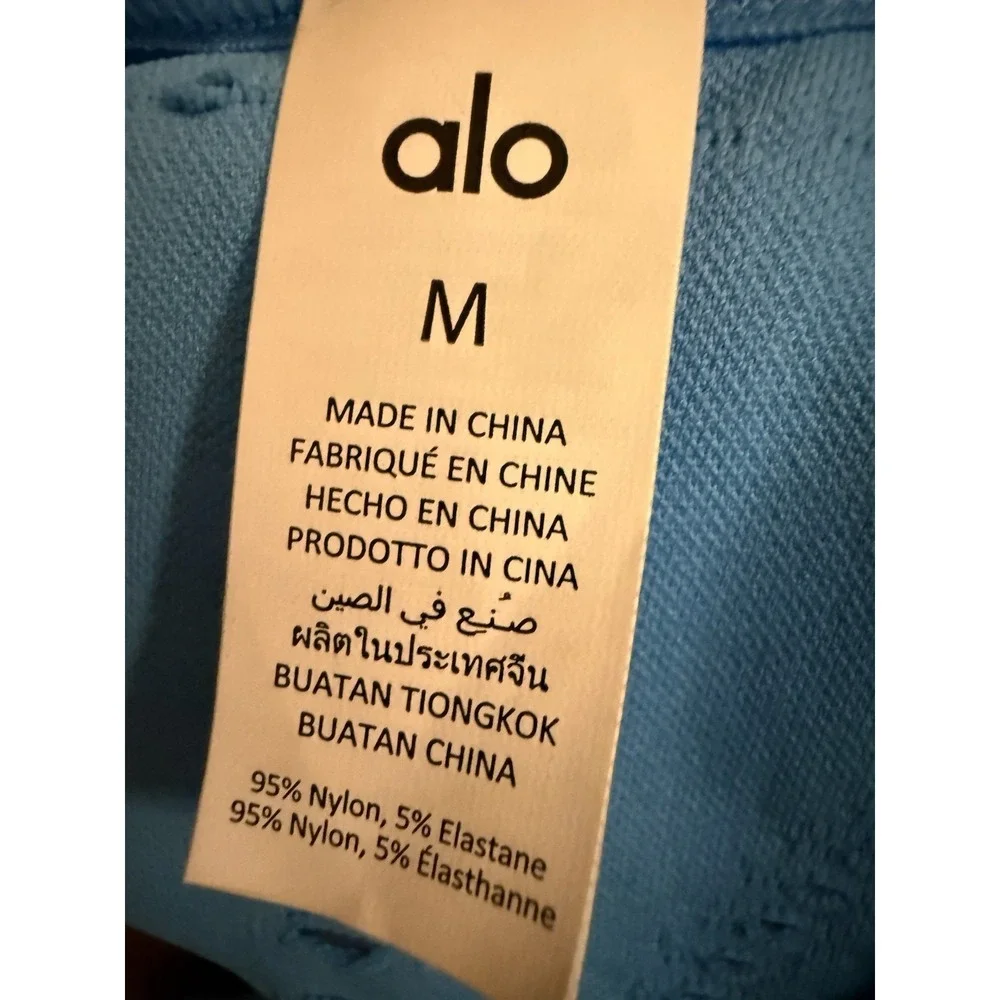 Alo Yoga SEAMLESS OPEN AIR RACERBACK DRESS Blue Size Medium